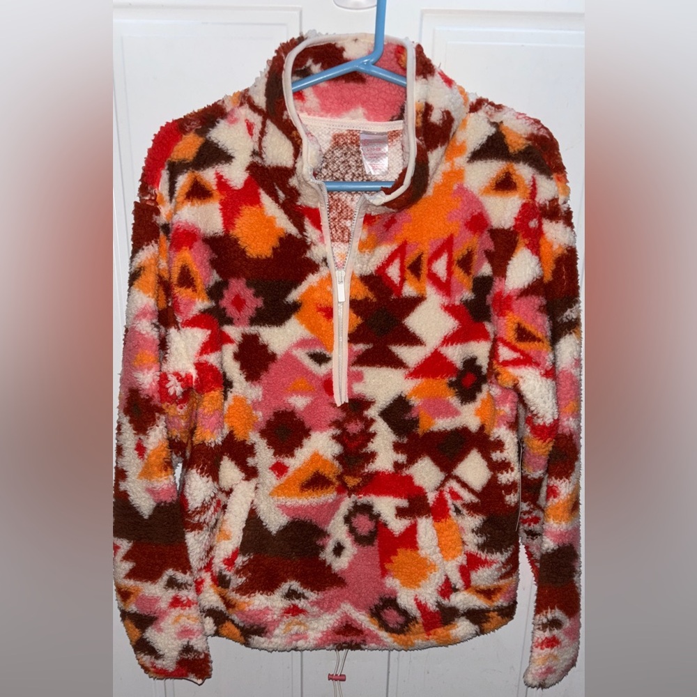 No Boundaries Colorful Patterned Fleece Hoodie